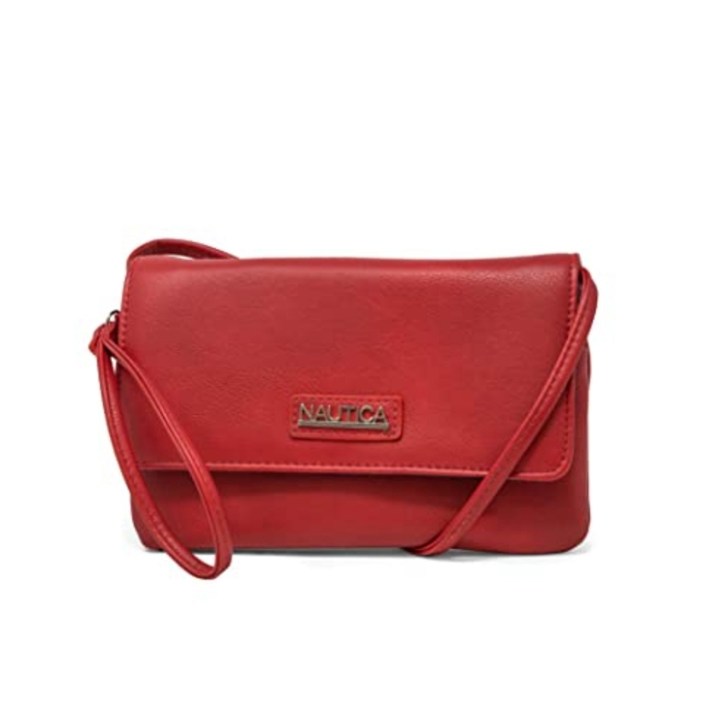 Nautica RFID Crossbody Wallet-Veagn Leather